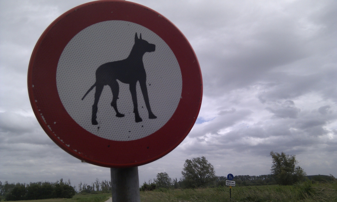 verkeersbord hond