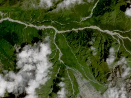 Overstroomd gebied Nepal