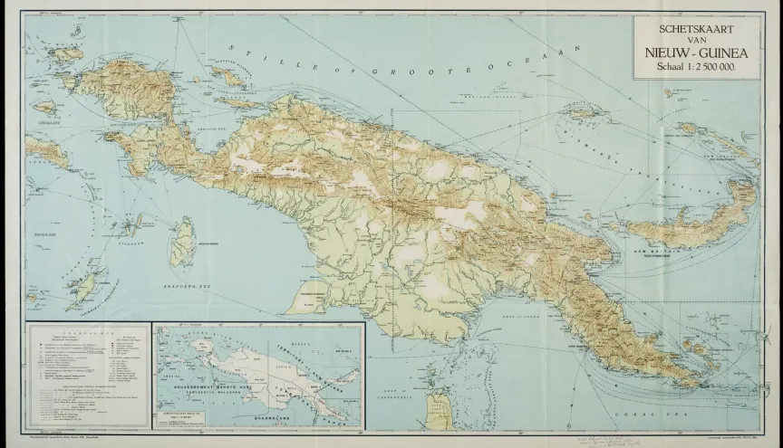 Nieuw-Guinea kaart