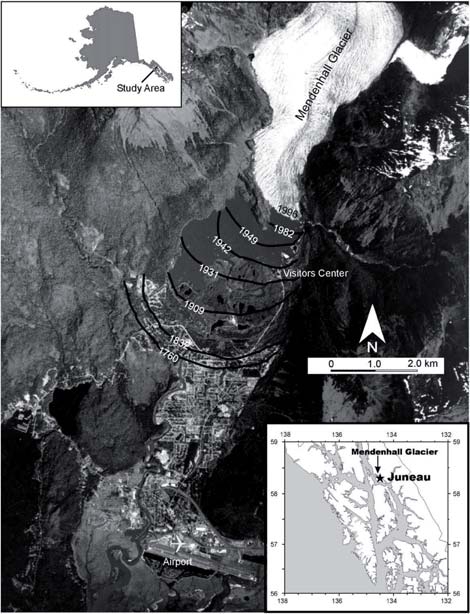 smelten Mendenhall-gletsjer