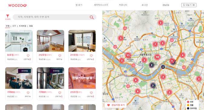 Woozoo platformsysteem in Seoul woningruimte