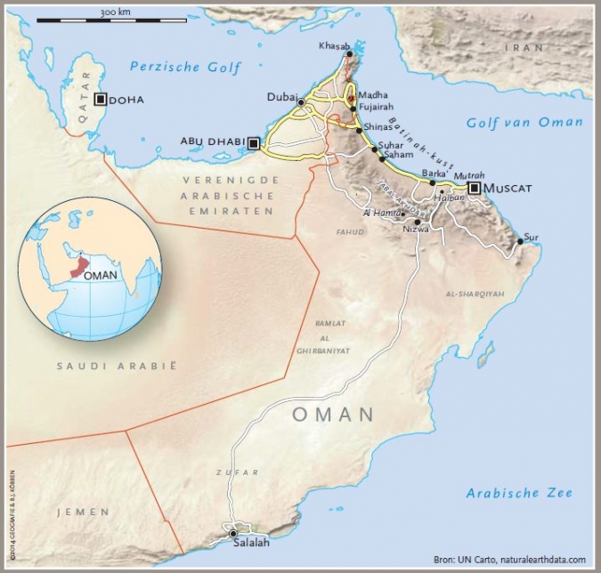 Kaart Oman