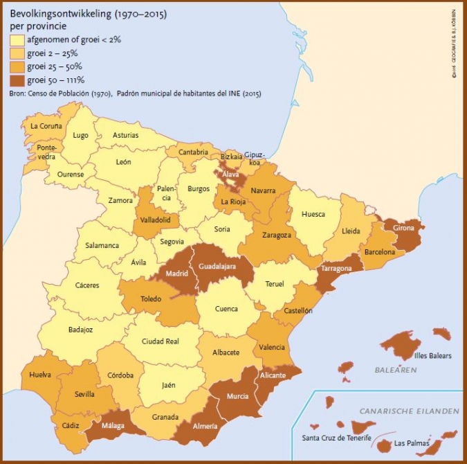 bevolkingsgroei Spanje
